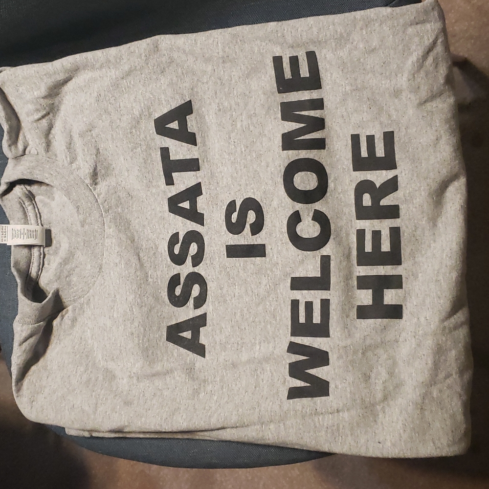 Assata is Welcome grey shirt ❤️  graphic cotton t-shirt Unisex Large